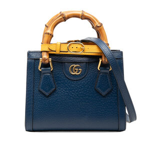 Pre-Loved Gucci Small Calfskin Bamboo Diana Satchel